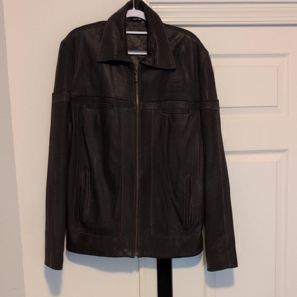 Giorgio Armani Black Lightweight Shirt Jacket